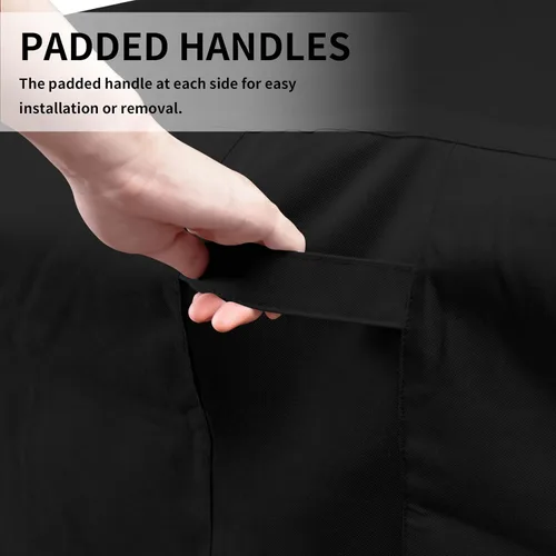 Vista 5 de Easy-Going Funda resistente 600D para muebles de patio, juego de mesa y silla rectangular al aire libre, funda impermeable para exteriores