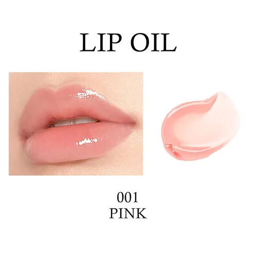 Vista 2 de KYDA Aceite de brillo labial hidratante, brillo labial de aceite hidratante transparente voluminizador, aceite labial teñido para el cuidado