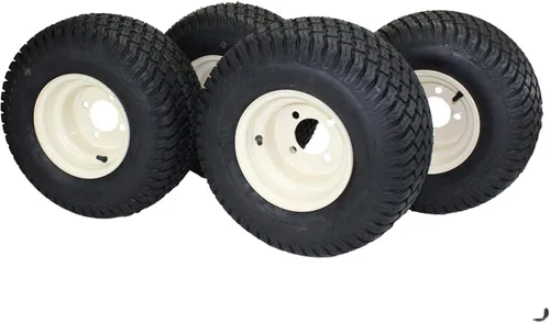 Vista 7 de Antego 18x8.50-8 - Conjunto de neumáticos y ruedas para carrito de golf, rueda marrón 8x7