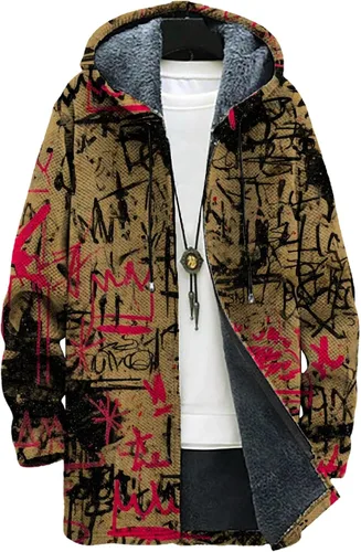 Vista 26 de Mens Hooded Cardigan Japanese Art Zip Up Long Sleeve Sweater Hoodie Dragon Print Coat with Pockets