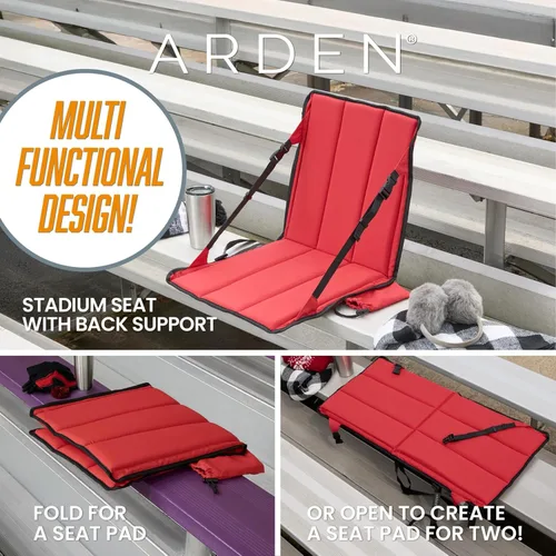 Vista 7 de Asiento de estadio calefactado Arden, plegable, ligero con correa de transporte, cojín de espuma para mayor comodidad, ajustable, con soporte