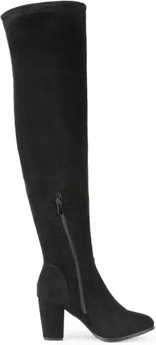 Vista 2 de DREAM PAIRS - Botas de tacón medio y alto hasta la rodilla para mujer