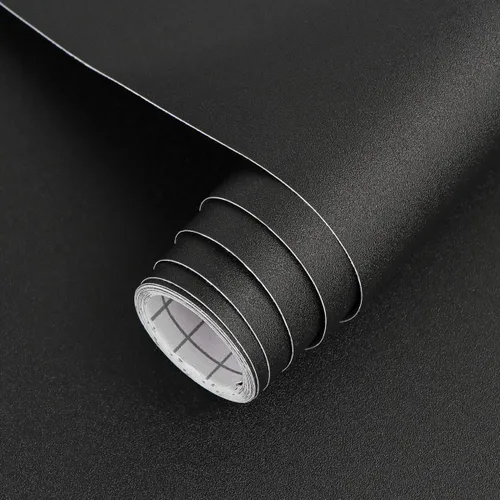 Vista 12 de Arthome - Papel adhesivo negro de 11.8 x 100 pulgadas, papel tapiz autoadhesivo impermeable de vinilo de PVC brillante, a prueba de aceite, papel