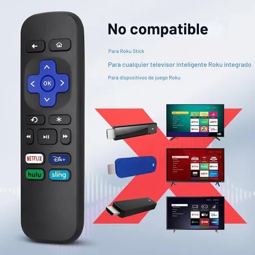 Vista 3 de Mando a distancia de repuesto para Roku Box/Express/Premiere-NO para Stick