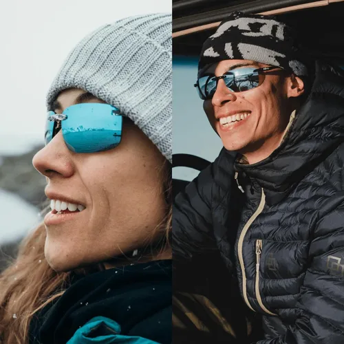 Vista 10 de Revo Gafas de sol Crawler: lente polarizada con marco de envoltura rectangular de rendimiento