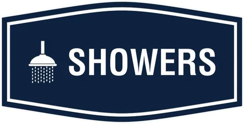 Vista 27 de Fancy Showers - Letrero (negro/plateado), tamaño mediano