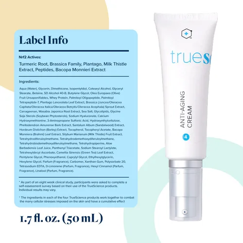 Vista 2 de LifeVantage Crema facial TrueScience Anti-Aging Face Cream, hidratante facial hidratante, crema facial antiarrugas y antienvejecimiento con activos