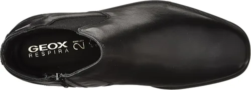 Vista 5 de Geox Botas Chelsea de caña baja para hombre, Negro