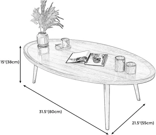 Vista 2 de Mesa auxiliar, moderna mesa de centro pequeña con 3 patas, mesa de cóctel de madera, mesa auxiliar de centro retro para sala de estar, fácil Negro