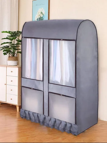 Vista 3 de Funda para soporte de ropa – Protección contra el polvo, perchero de ropa, bolsa de almacenamiento, riel de ropa, cubierta protectora con cremallera