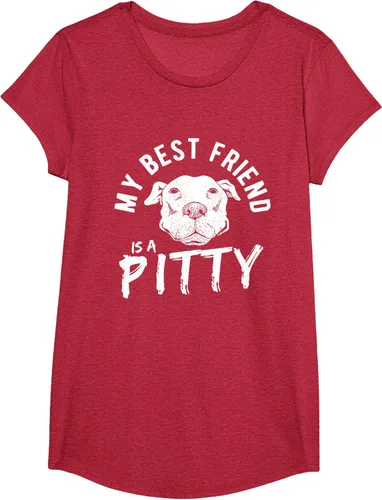 Vista 74 de My Best Friend Is A Pitty Pitties Pitbull - Camiseta Negro