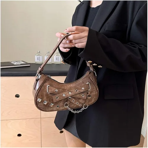 Vista 4 de Bolso vintage Y2K Punk, bolso de mano gótico de moda retro