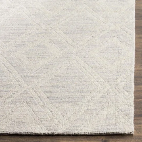 Vista 3 de SAFAVIEH Marbella Collection - Alfombra decorativa, 2 pies 3 pulgadas x 4 pies, color plateado y marfil, diseño de transición, ideal para zonas