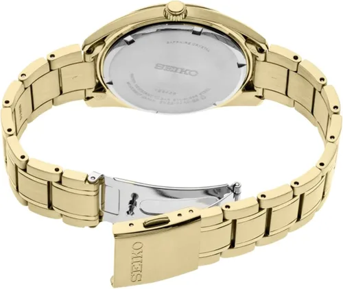 Vista 2 de Seiko - Reloj de cuarzo japonés con correa dorada acero y dos tonos modelo SUR314