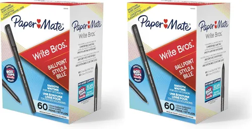 Vista 7 de Bolígrafos Paper Mate Write Bros. de tinta negra, punta media (1.0mm), 60