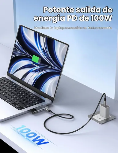 Vista 3 de MOGOOD USB C Hub 100W Power Delivery USB C Splitter Tipo C Hub