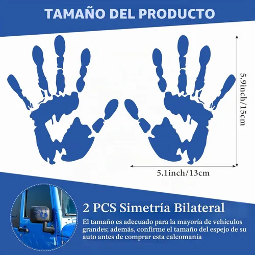 Vista 4 de Sabary 2 piezas de calcomanías de onda, señal de onda, compatible con SUV, vehículo todoterreno, para pegatinas manuales de automóviles, decoración