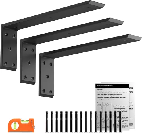 Vista 14 de Soportes de soporte de encimera de 20 pulgadas, paquete de 4, soportes Negro