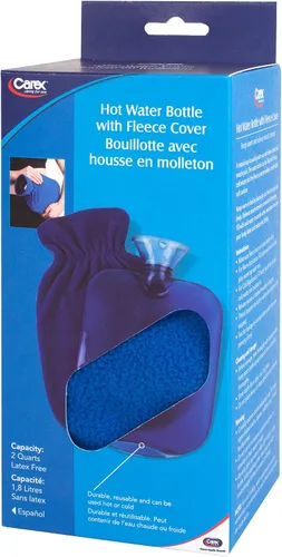 Vista 2 de Carex Botella de agua caliente con tapa, goma - Terapia de calor y terapia de frío - Para calambres, alivio del dolor, artritis, dolores y dolores