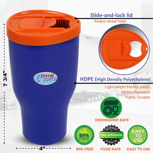 Vista 5 de Cereal Sipper II Azul y Naranja
