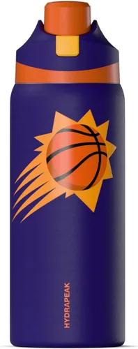 Vista 35 de Hydrapeak Botella de agua aislada de 32 onzas con licencia oficial de la NBA Atlanta Hawks Oasis con tapa y asa con botón de presión, botella