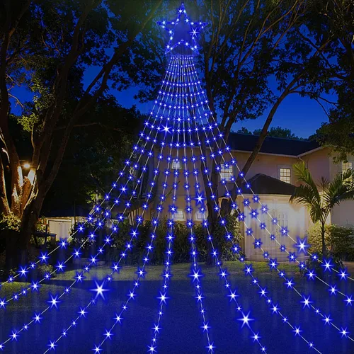 Vista 10 de Onory Guirnalda de luces de Navidad, luces de estrella en cascada para Varios