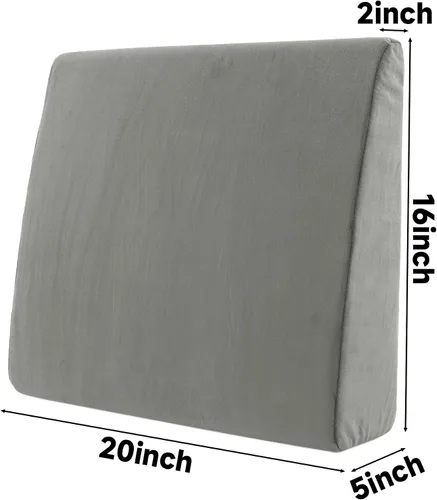 Vista 2 de Almohada de cuña para reclinar, almohada para las piernas de espuma extra grande con cojín de reposapiés ajustable, almohada de cuña para elevación