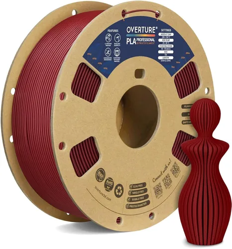 Vista 53 de Overture PLA Plus (PLA+) Filamento de 1/16 pulgadas, dureza mejorada con rollo PLA, con superficie de construcción 3D de 7.87 × 7.87 pulgadas, PLA