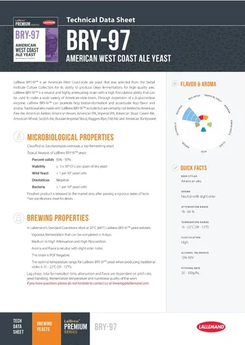 Vista 3 de Danstar BRY-97 American West Coast Ale Levadura, 0.39 oz