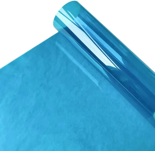 Vista 11 de Película de tinte para ventana de hogar de 7.87 x 11.81 pulgadas (7.9 in x 11.8 in), película tintada estática para ventana, control de calor Azul