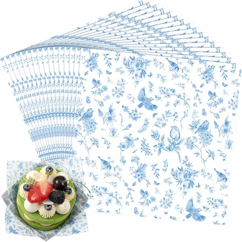 Vista 26 de Honeydak 200 hojas de papel de cera verde para alimentos, 7 pulgadas, surtido de cestas de pergamino verdes para sándwich, hamburguesas, a prueba