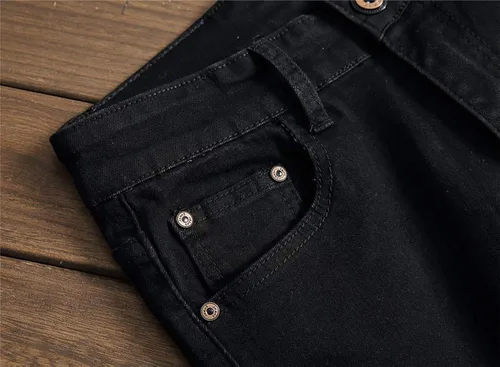 Vista 4 de AITITIA Jeans rasgados de corte regular para hombre