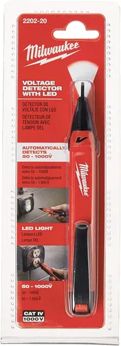 Vista 2 de 2202-20 Detector de voltaje con luz de ledes Milwaukee