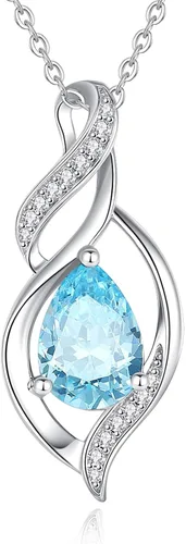 Vista 10 de FANCIME Collar de piedra natal para mujer, regalo de cumpleaños para ella 10 - Ópalo