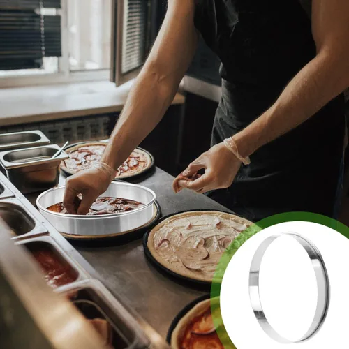 Vista 6 de Cabilock 1pc Pizza Saucing Ring Herramienta práctica para hornear pizza para uso doméstico, accesorio para relleno de bollos y magdalenas
