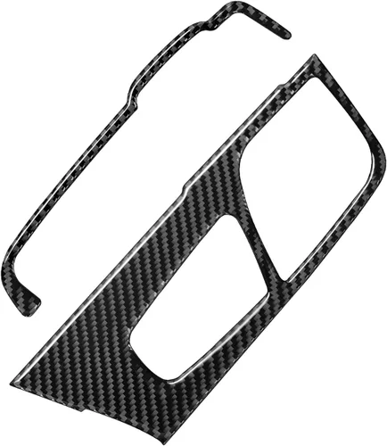 Vista 2 de SUNJIKA Compatible con caja de cambios de fibra de carbono, botón para cubierta de panel, accesorios interiores para BMW Serie 5 G30 G38 525i 530i