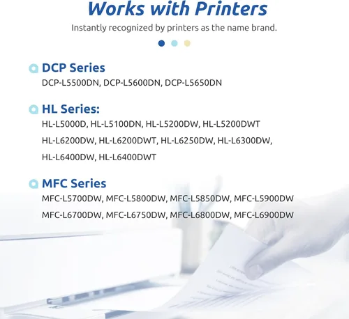 Vista 2 de INK E-SALE TN850 Cartucho de tóner de alto rendimiento compatible para Brother TN-850 TN820 Toner para Brother DCP-L5650DN HL-L6200DW HL-L6400DWT
