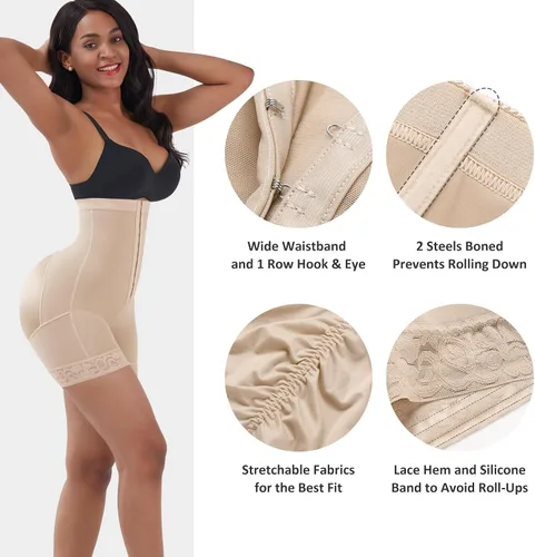 Vista 3 de FeelinGirl Fajas Colombianas Moldeadoras Moldeadoras Faja Faja Pantalones cortos para levantamiento de glúteos