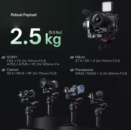 Vista 3 de hohem iSteady MT3 Pro Kit estabilizador de cardán para cámara, con mango