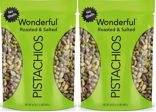 Vista 9 de Wonderful Pistachios Roasted & Salted - Pistachos tostados y salados, sin cáscara, bolsa resellable de 12 onzas