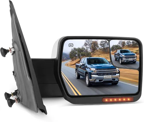 Vista 19 de SCITOO - Espejos retrovisores laterales eléctricos para camioneta Ford F-150 modelos 2004 a 2014, con calefacción y direccionales 2004-2014 F-150