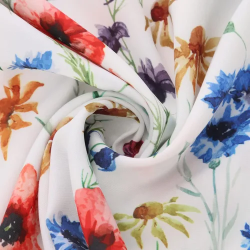 Vista 7 de Vestido casual con estampado floral para mujer, vestido de verano con cuello redondo, manga corta, plisado, vestido midi para fiesta en la playa
