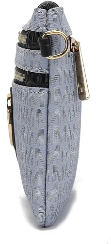 Vista 9 de MKF - Bolso cruzado para mujer, correa para la muñeca, bolso de hombro de piel sintética, bolso de bolsillo pequeño, color negro