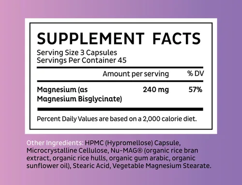 Vista 6 de Zeal Naturals Suplemento de glicinato de magnesio quelado, 240 mg, 135 cápsulas Magnesio para dormir, recuperación muscular y relajación Sin OMG