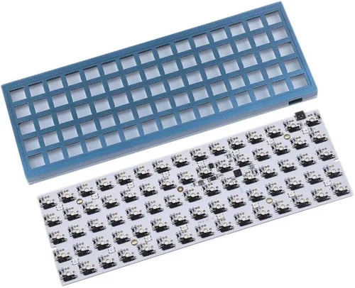 Vista 10 de YMDK Idobao x 75 teclas de diseño ortodoxo a través de placa acrílica intercambiable en caliente intercambiable en caliente RGB PCB teclado mecánico