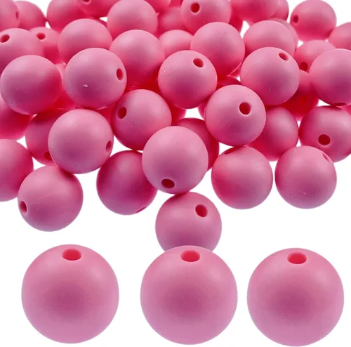Vista 9 de Abalorios de silicona, 120 piezas de 6 mm abalorios redondos de silicona para hacer llaveros, pulseras, collares, aretes, joyas, manualidades DIY