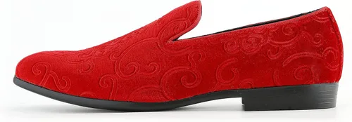 Vista 2 de Amali King - Pantuflas para hombre - Mocasines para hombre - Zapatos de diseñador para hombre - Zapatos de esmoquin - Mocasines de terciopelo
