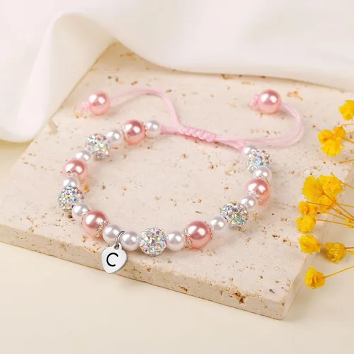 Vista 3 de JoycuFF Pulseras con dije de corazón para niñas, adolescentes, niñas, cumpleaños, Navidad, regalos para el día de San Valentín para hija, nieta