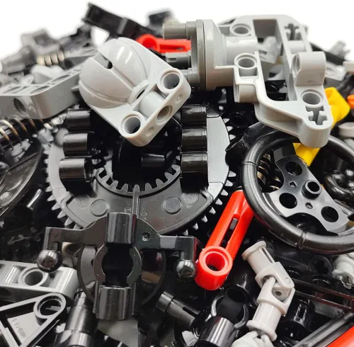 Vista 5 de dspitwod MOC - Conectores de ruedas técnicas, engranaje de bastidor, suspensión de coche, accesorios de ladrillo, juegos de piezas, kits