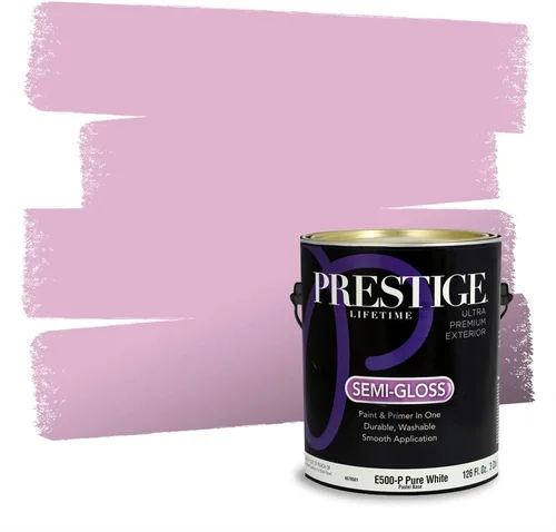 Vista 59 de Prestige Paints Pintura exterior e imprimación en uno, 1 galón, plano, coincidencia comparable de Valspar* Amber Rose*